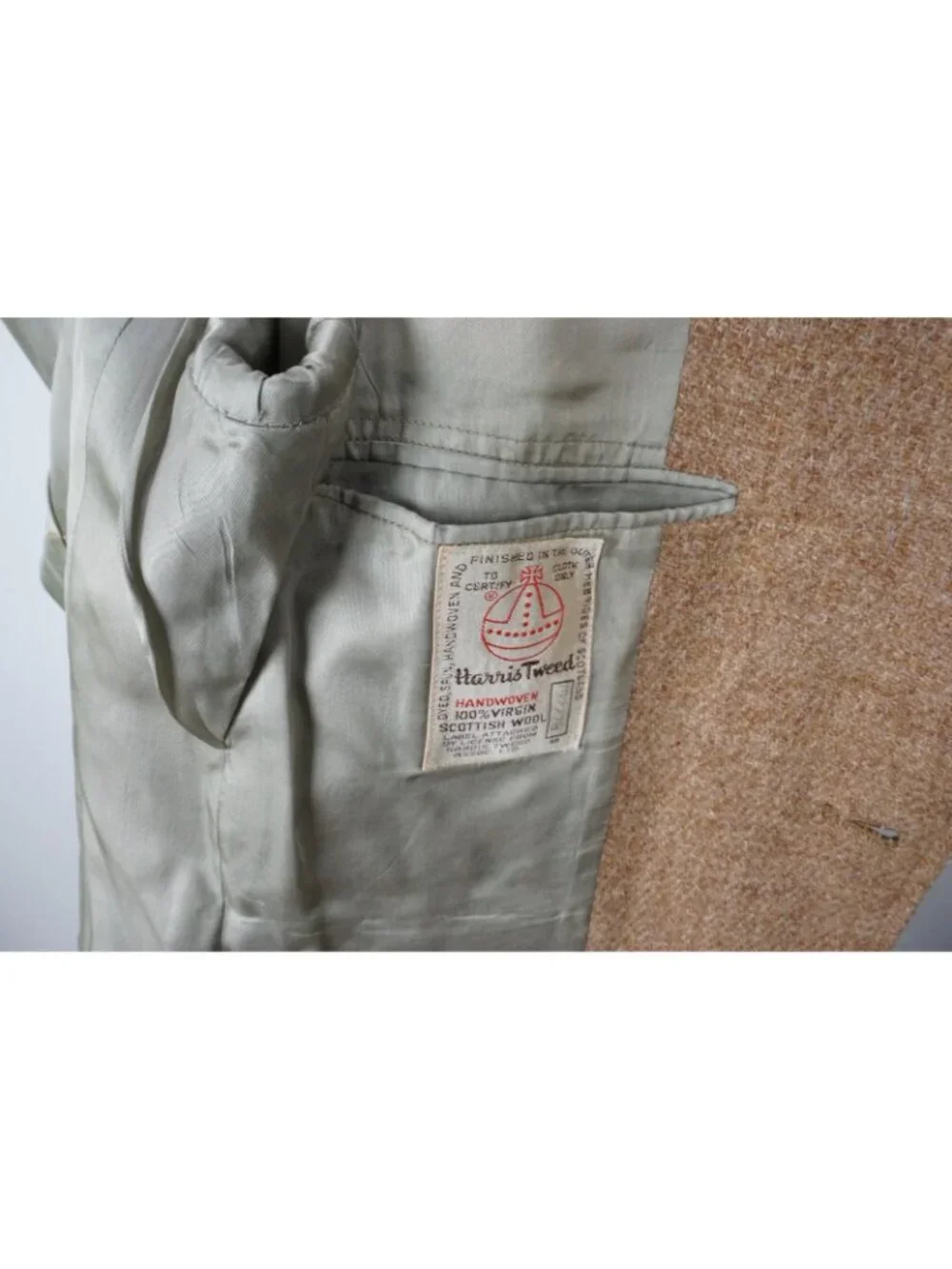 Harris Tweed 1975 Custom Brown Woven Sport Coat Jacket Sz 38R - Picture 7 of 8